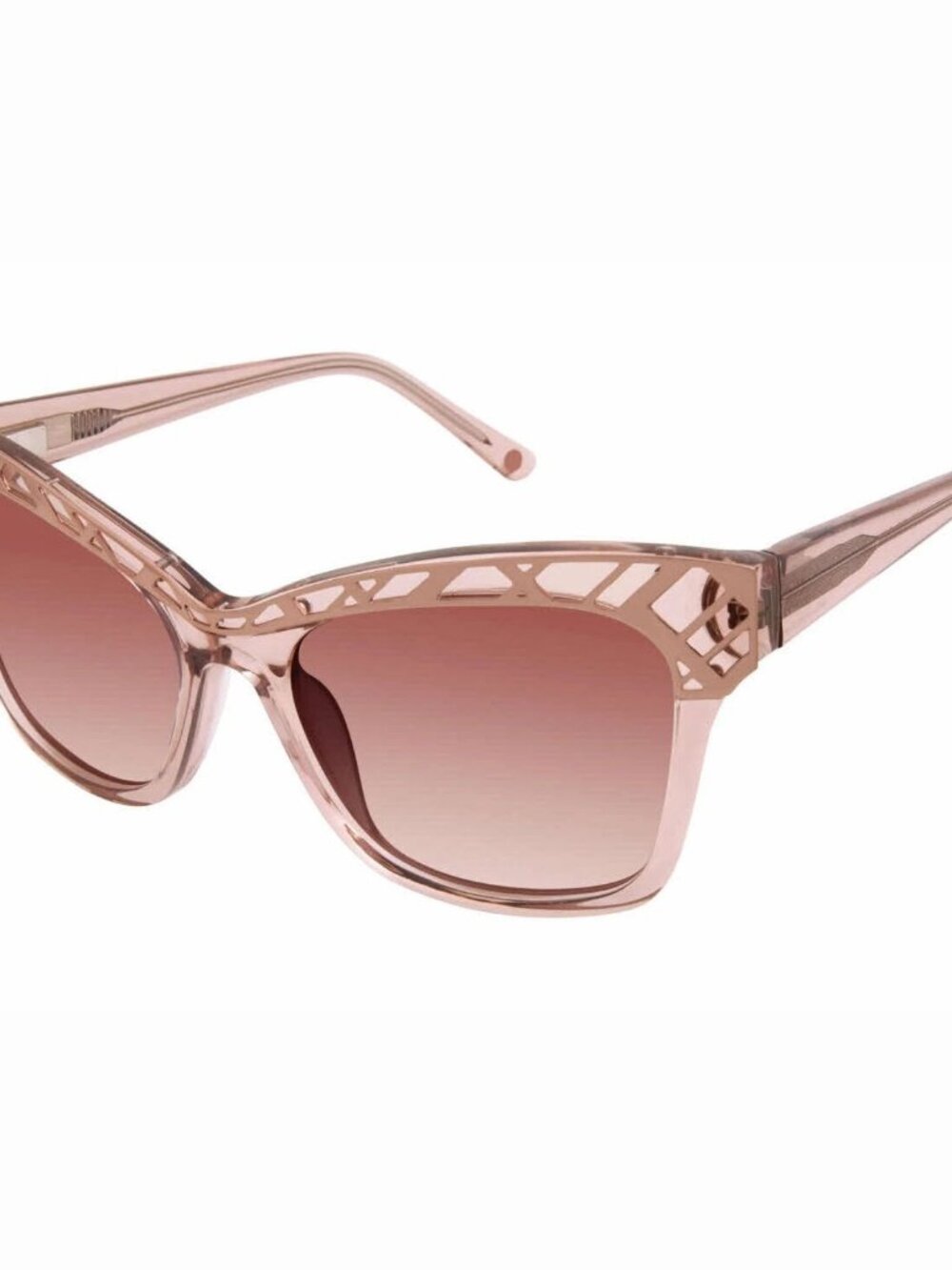 Gwen Stefani L.A.M.B. LA557 Blush & Gold Frame / Red Gradient Lens Sunglasses